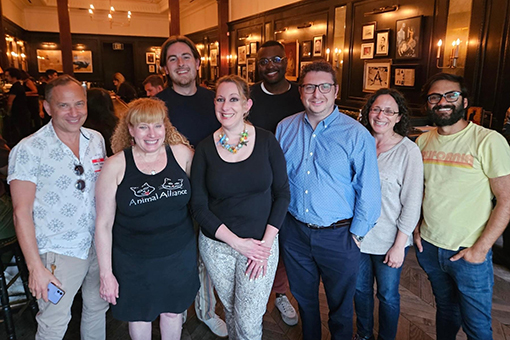 Alums gathered to celebrate Pride Month at the iconic Black Cat in Los Angeles in June 2023.